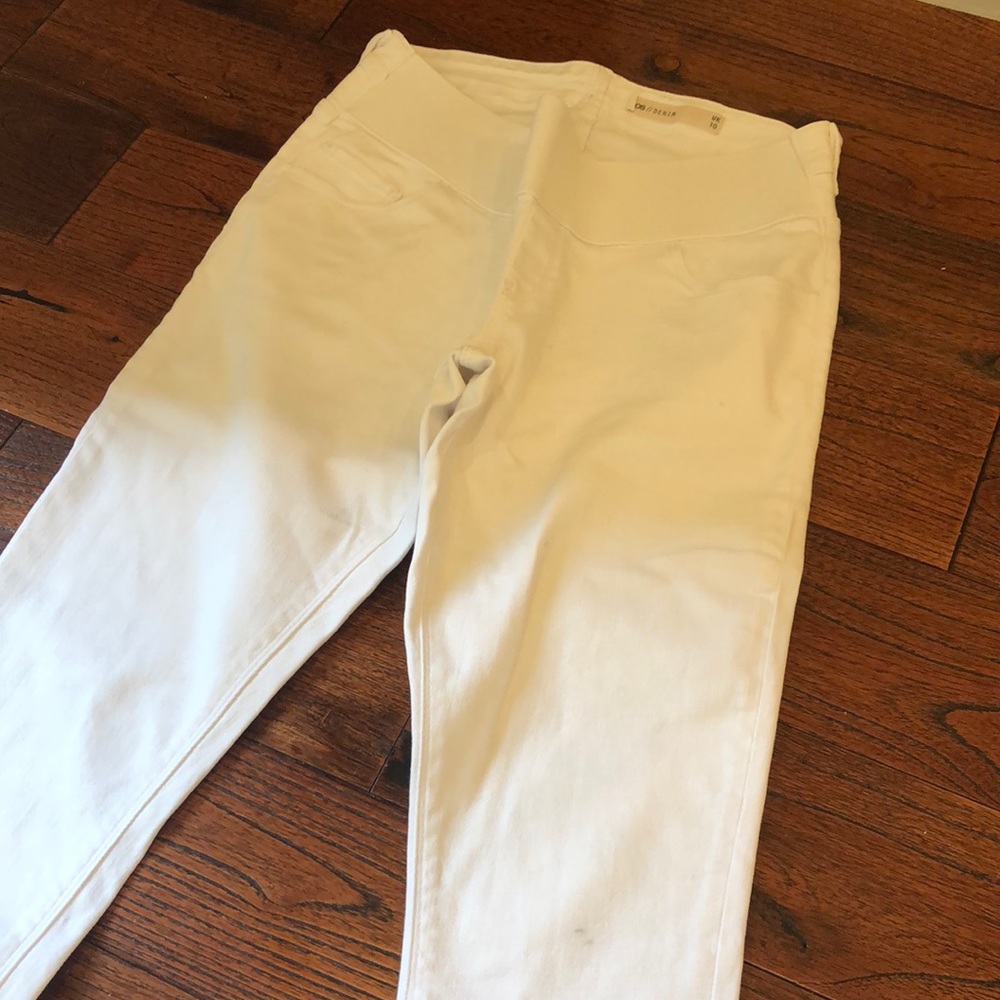 ASOS maternity white jeans